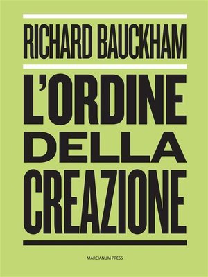 cover image of L'ordine della creazione